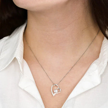 Timeless Rose Gift Box with White Gold Heart Necklace
