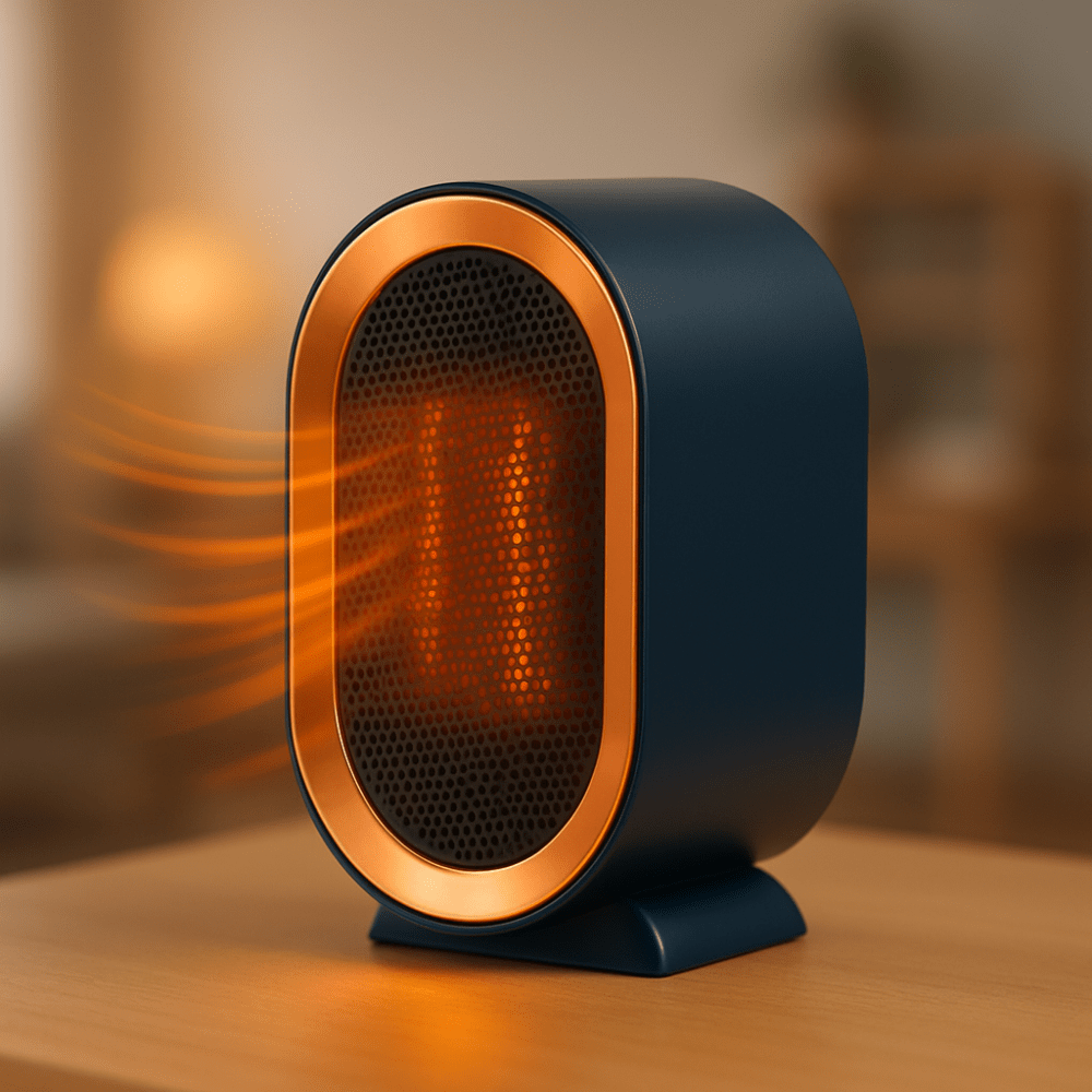 Compact Electric Space Heater with Quiet Operation