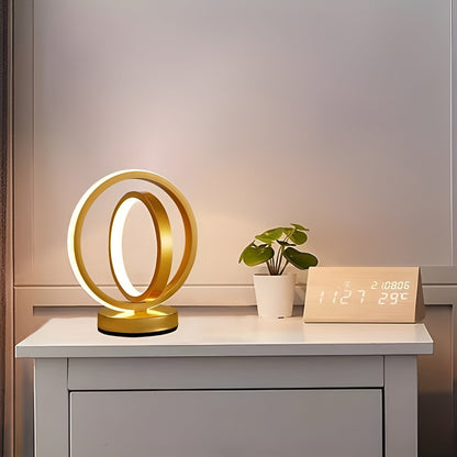 Contemporary Adjustable Desk Lamp with Metal Finish and USB