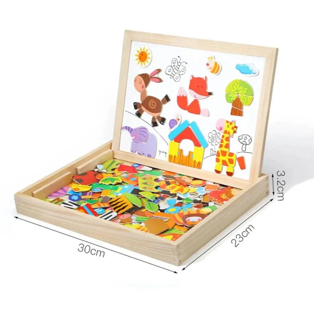 Kids Double Sided Magnetic Drawing Board Set
