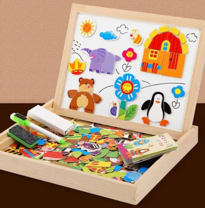 Kids Double Sided Magnetic Drawing Board Set