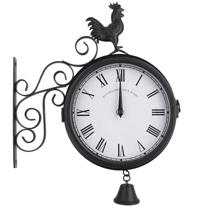 Vintage Style Reversible Black Wall Clock