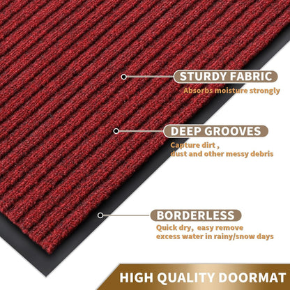 Waterproof Rubber Entrance Door Mat with Grip Backing