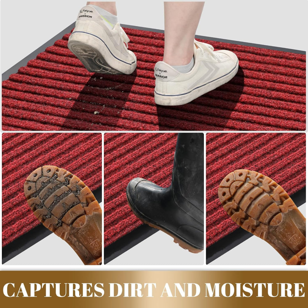 Waterproof Rubber Entrance Door Mat with Grip Backing