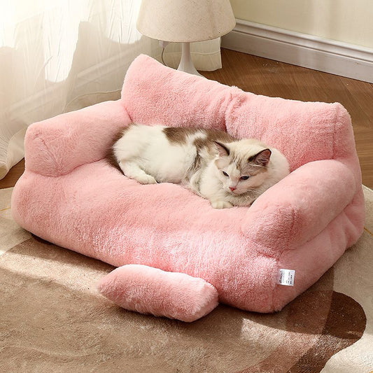Cozy Pet Fleece Sofa Bed for Dogs and Cats - Fesara