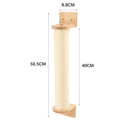 Cat Climbing Wall Shelf with Scratch Post