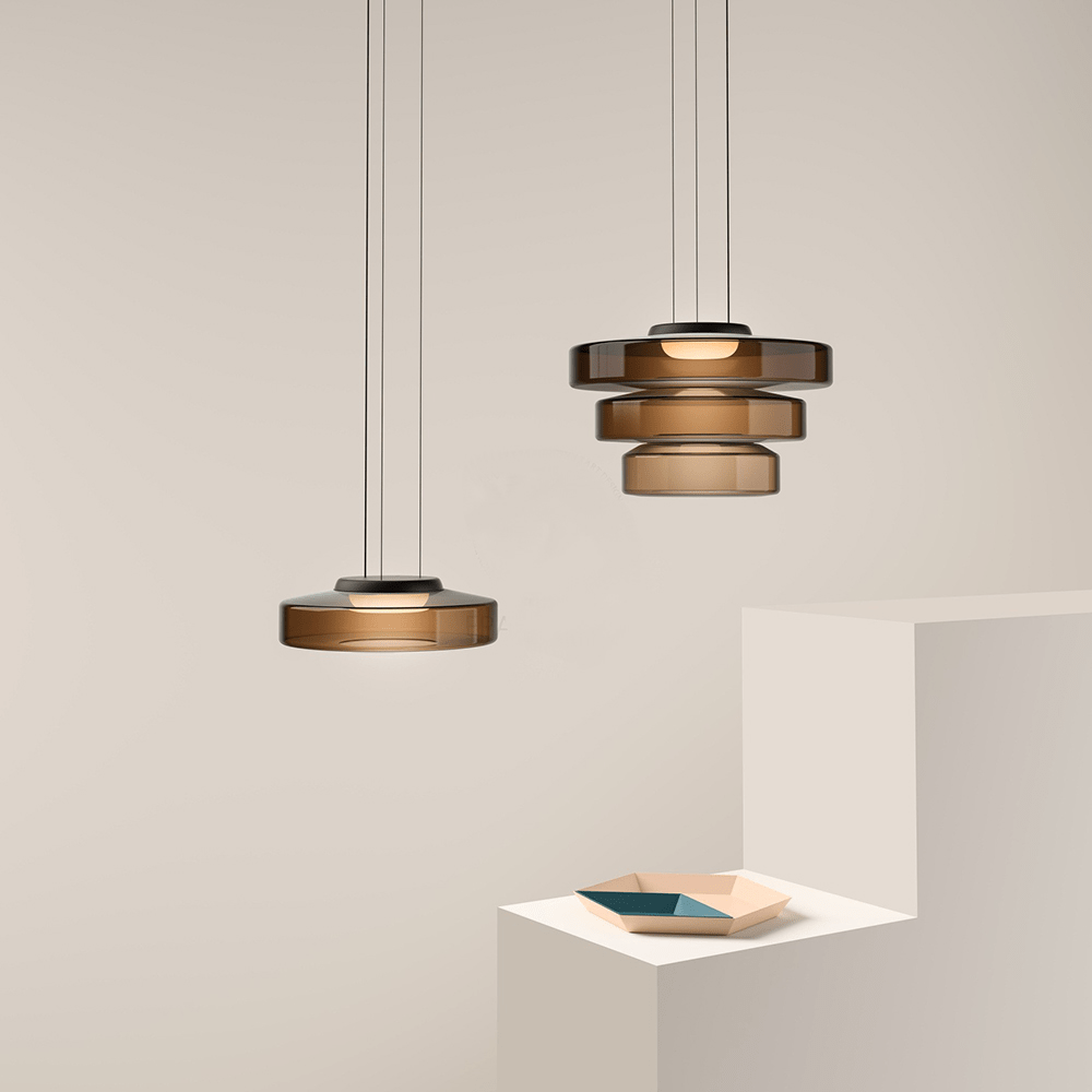 Stylish Glass Pendant Light in Retro Design