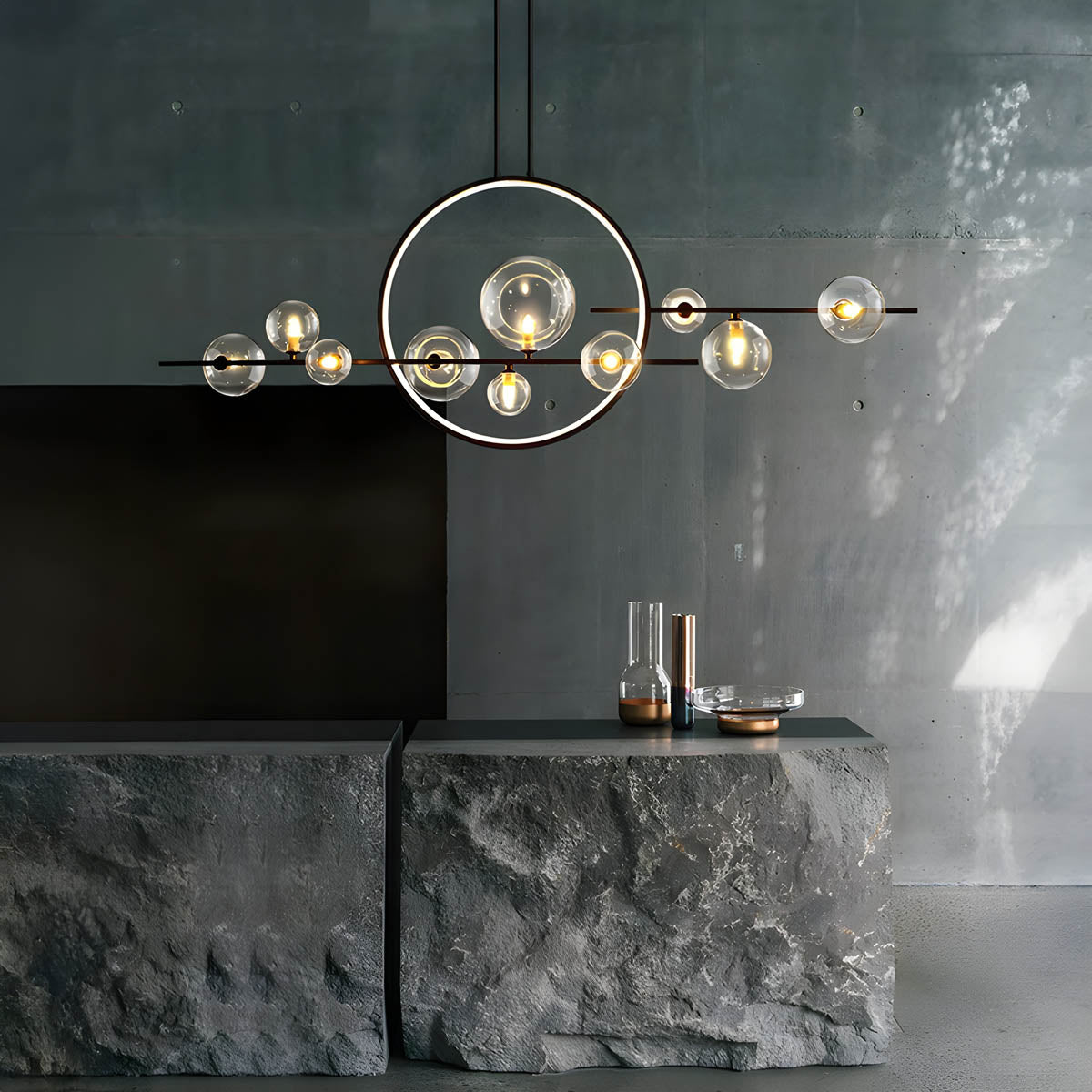 Elegant Glass Pendant Chandelier