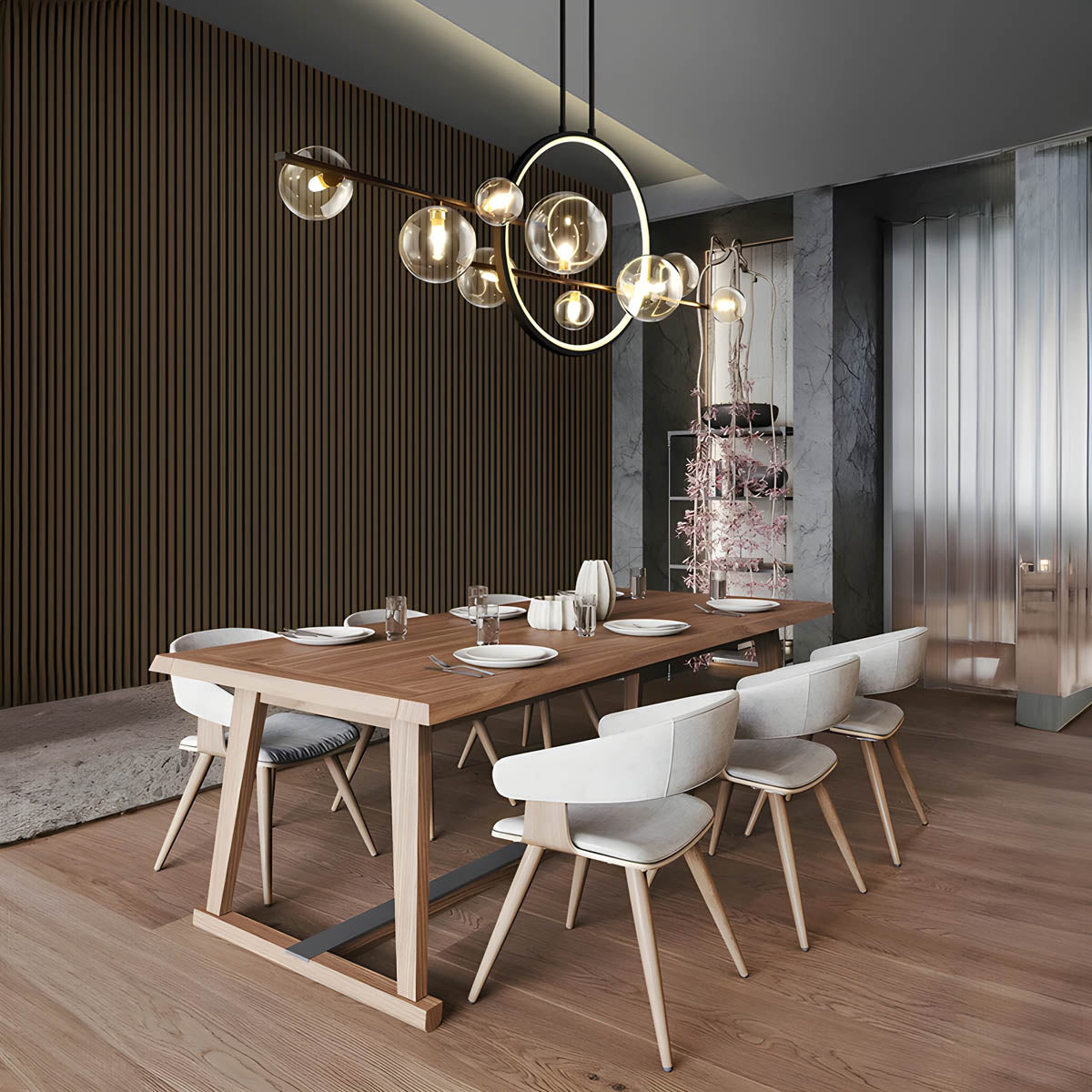 Elegant Glass Pendant Chandelier