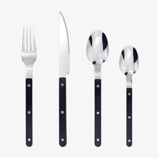 Personalized 24pc Silverware Stainless Steel Cutlery Set - Fesara