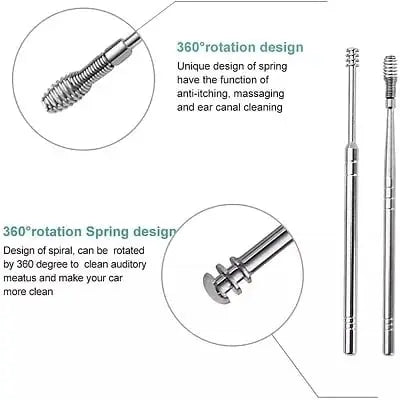 Premium Metal Ear Cleaner Kit - Gentle & Effective Tool