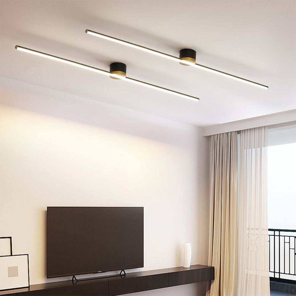 Sleek Contemporary LED Semi Flush Ceiling Lamp - Fesara