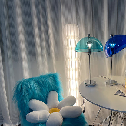 Sleek Metal Desk Lamp with Clear Glass Shade