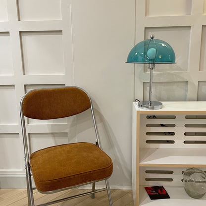 Sleek Metal Desk Lamp with Clear Glass Shade