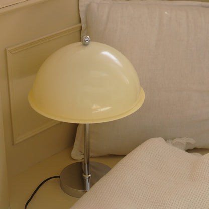 Sleek Metal Desk Lamp with Clear Glass Shade