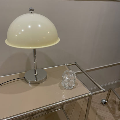 Sleek Metal Desk Lamp with Clear Glass Shade