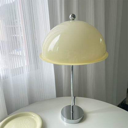 Sleek Metal Desk Lamp with Clear Glass Shade
