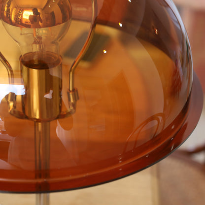 Sleek Metal Desk Lamp with Clear Glass Shade