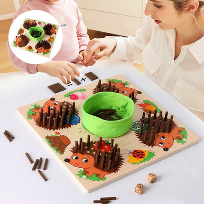 Fun Kids Number Game with Colorful Hedgehog Figures - Fesara