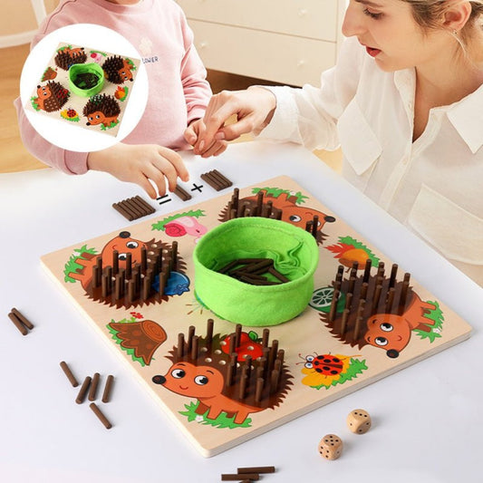 Fun Kids Number Game with Colorful Hedgehog Figures - Fesara