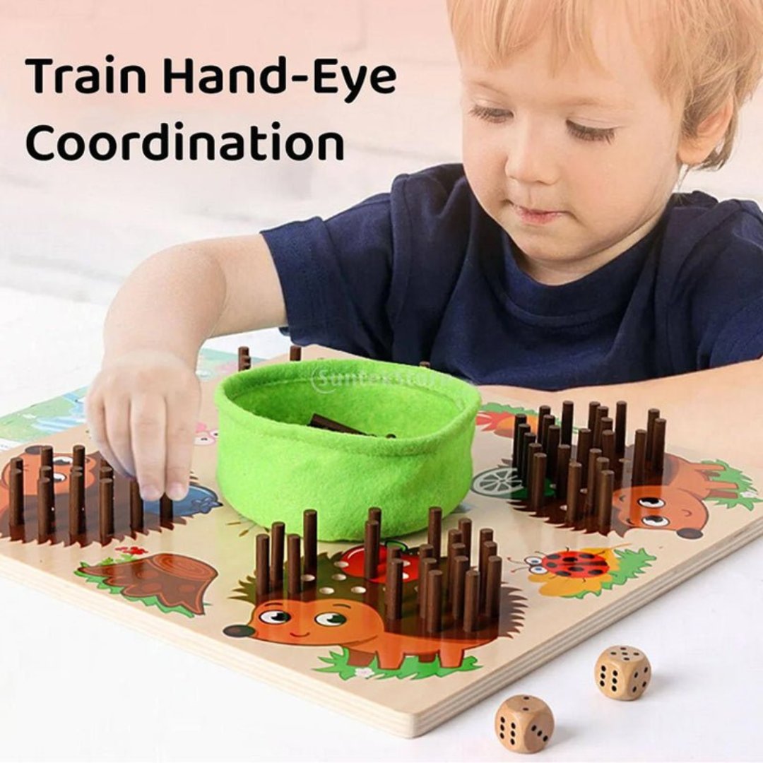Fun Kids Number Game with Colorful Hedgehog Figures