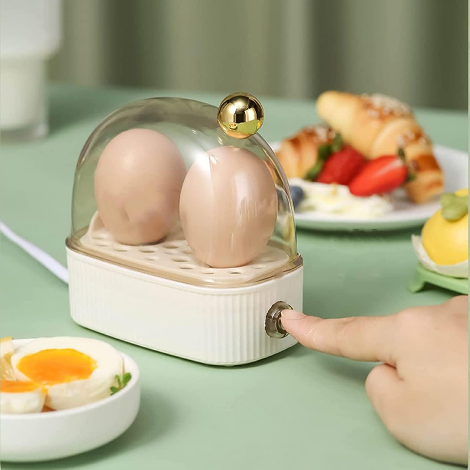 EggNest | Compact Versatile Electric Egg Cooker for Perfect Boiled and Poached Eggs 1