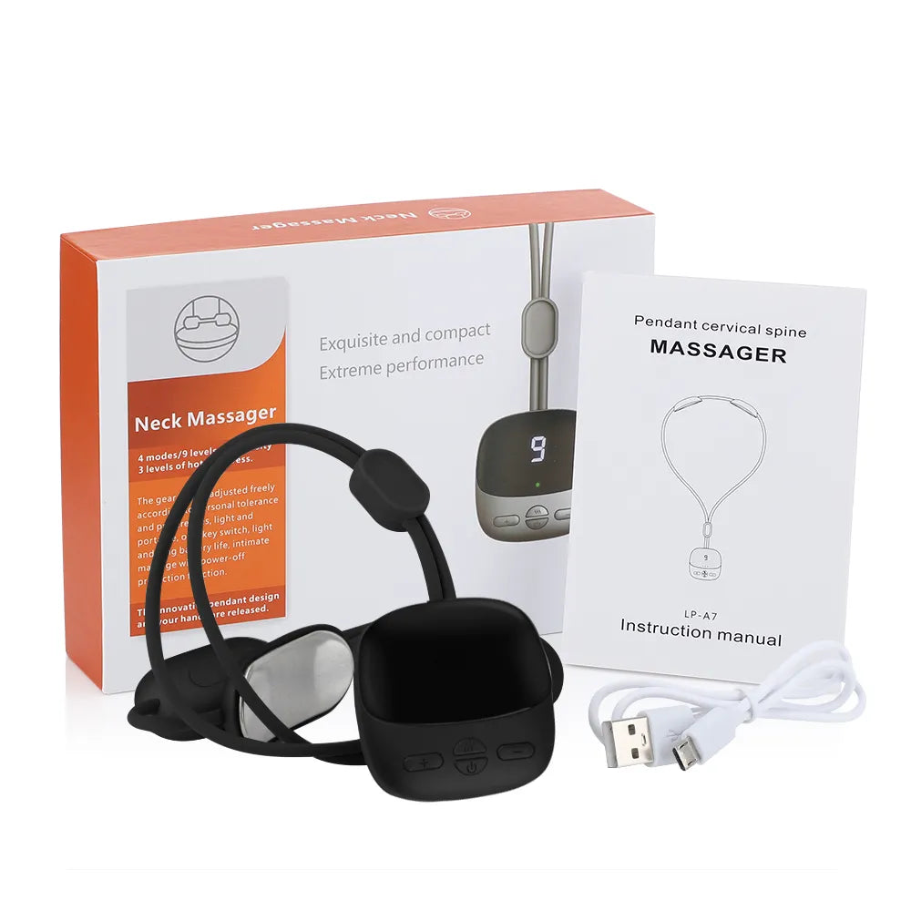 Portable Rechargeable Neck Massager with Heat and Vibration - Fesara
