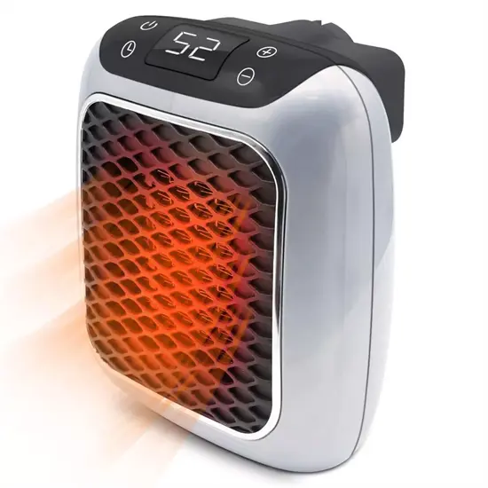Electric Ceramic Compact Room Heater Timer Safe 2