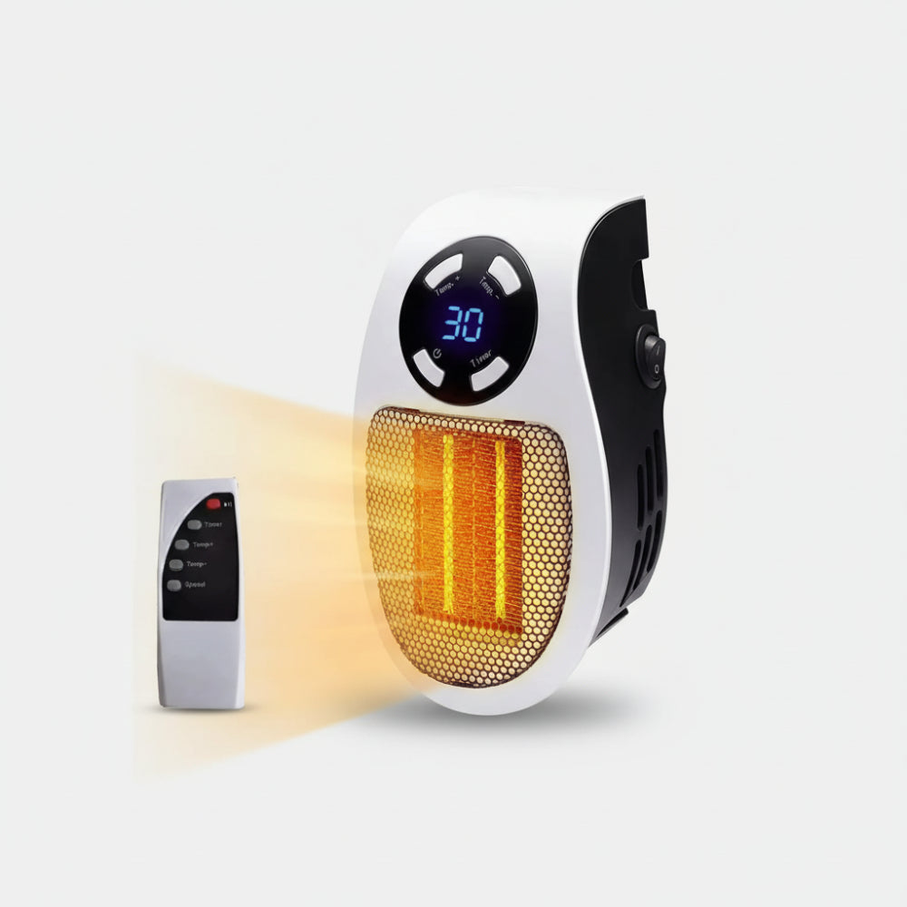 Electric Space Heater Plug-In Mini Wall Heater Remote Control 1