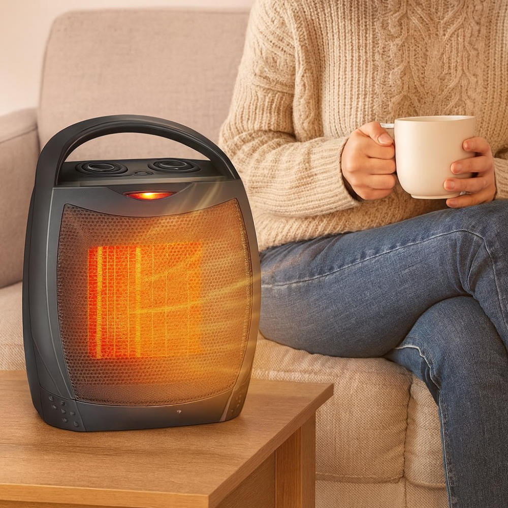 Compact Electric Space Heater with Remote Control - Fesara