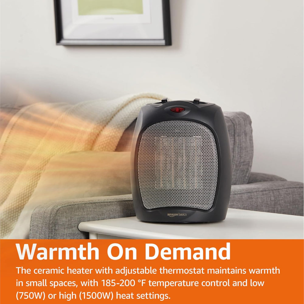 Electric Space Heater Portable Ceramic Indoor Heater Thermostat Control 3