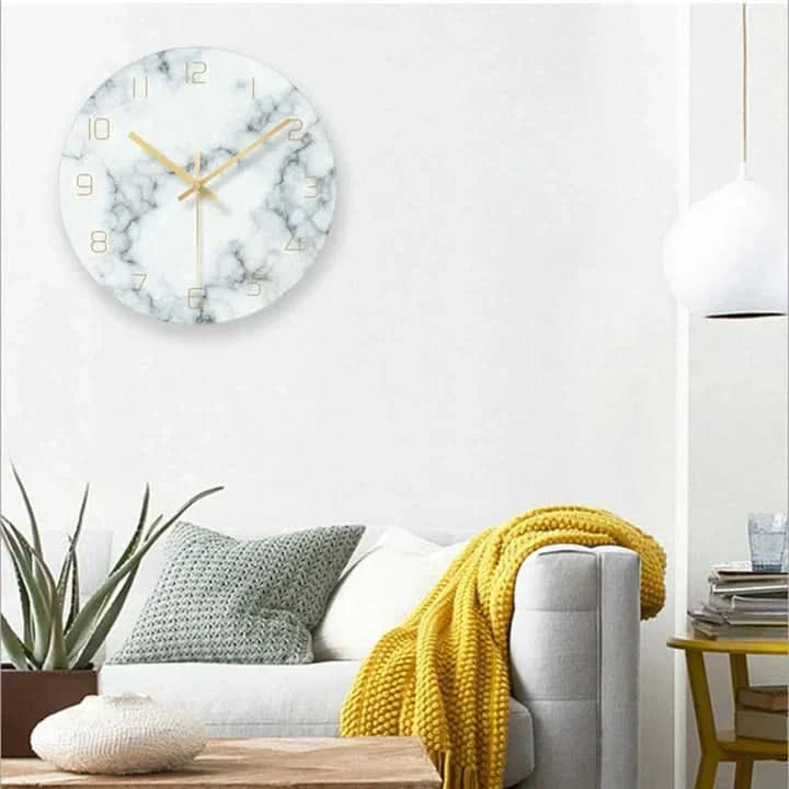 Classic Marble Effect Wall Clock