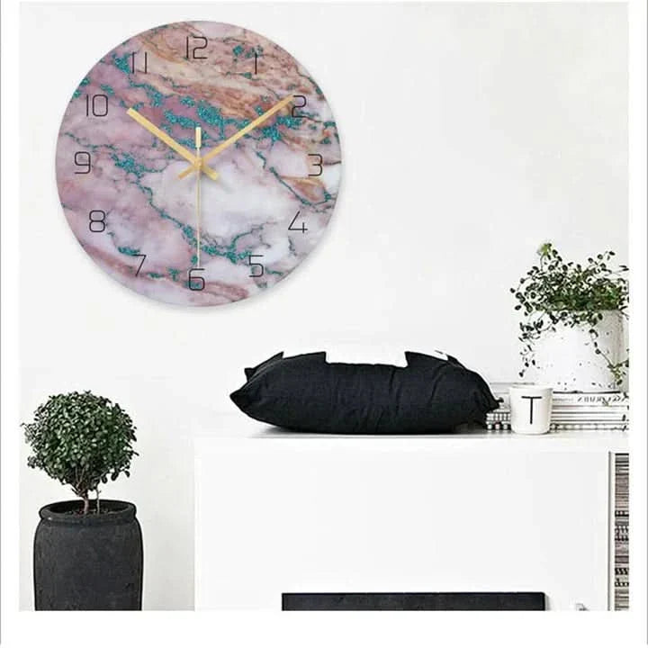 Classic Marble Effect Wall Clock