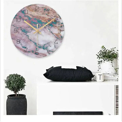 Classic Marble Effect Wall Clock