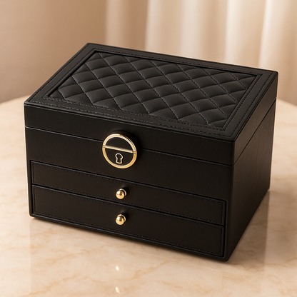 Portable Stackable Jewelry Case Drawer Organizer