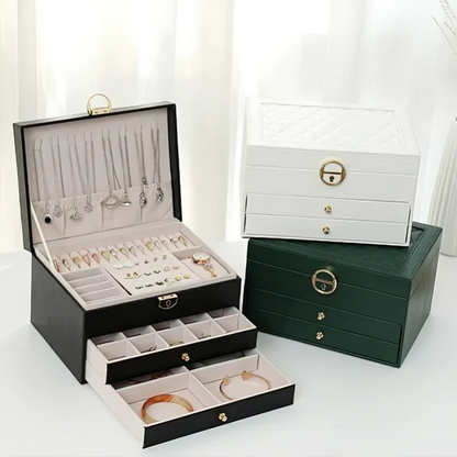 Portable Stackable Jewelry Case Drawer Organizer