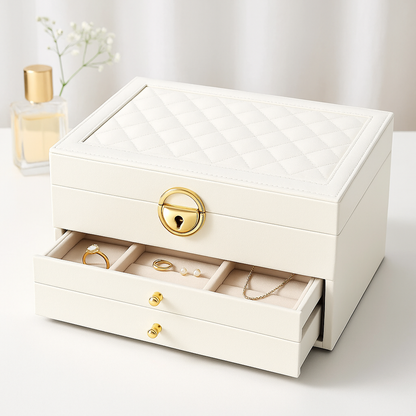 Portable Stackable Jewelry Case Drawer Organizer