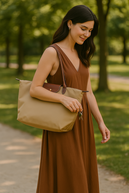 Elegant PU Leather Handbag Celeste – Versatile for Everyday, Business, and Events with Gold-Tone Accents 1