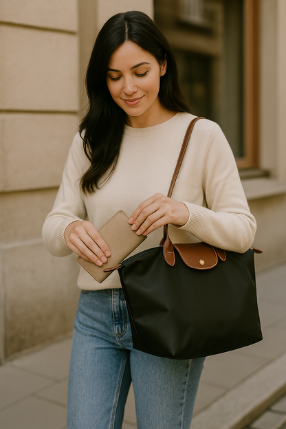 Elegant PU Leather Handbag Celeste – Versatile for Everyday, Business, and Events with Gold-Tone Accents 4
