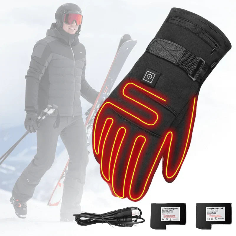 Warm Waterproof Heated Gloves with Touchscreen