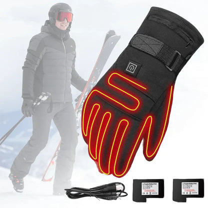 Warm Waterproof Heated Gloves with Touchscreen