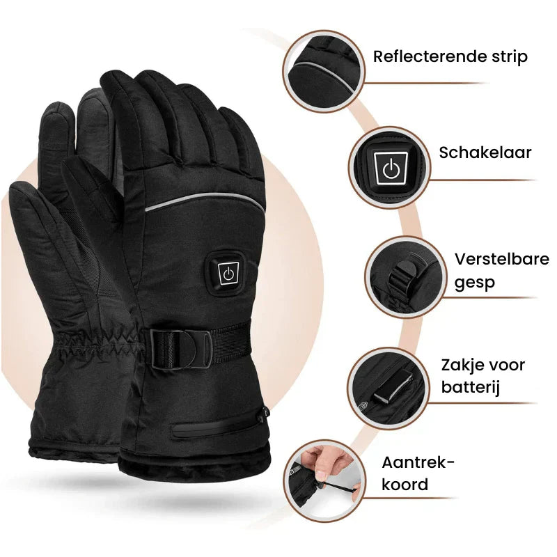 Warm Waterproof Heated Gloves with Touchscreen