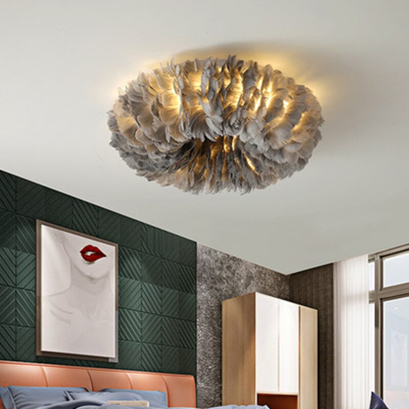 Chic Feather Pendant Ceiling Lamp