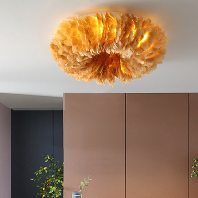 Chic Feather Pendant Ceiling Lamp