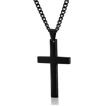 Timeless Silver Cross Necklace with Strong Chain - Fesara