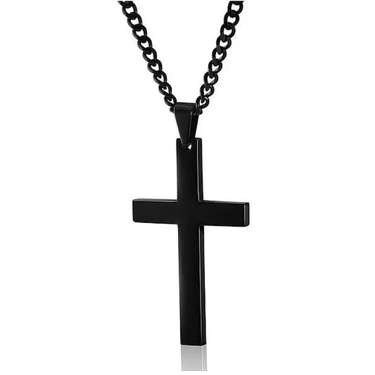 Timeless Silver Cross Necklace with Strong Chain - Fesara