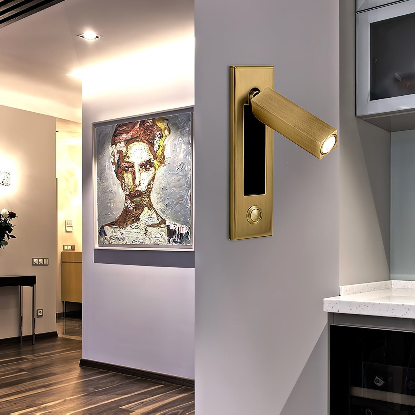 Sleek Contemporary Recessed LED Wall Light Fixture