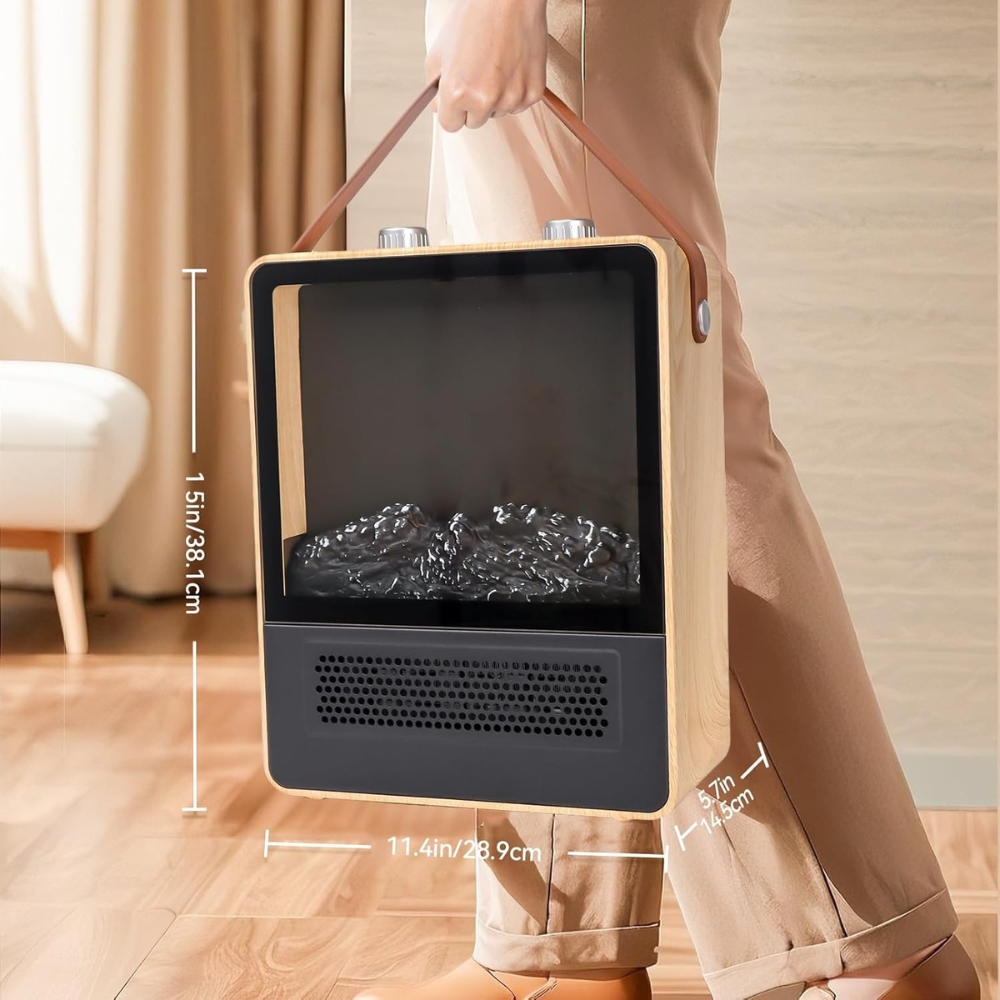 EmberGlow | Cozy 3D Flame Electric Fireplace Heater for Medium Rooms 1