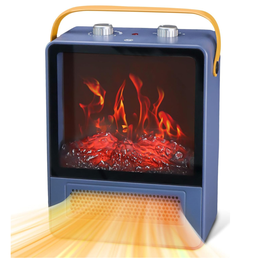 EmberGlow | Cozy 3D Flame Electric Fireplace Heater for Medium Rooms 3