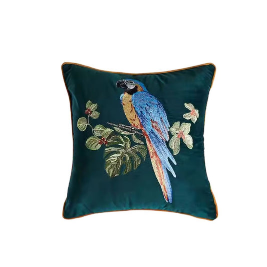 Colorful Bird Pattern Pillow - Fesara